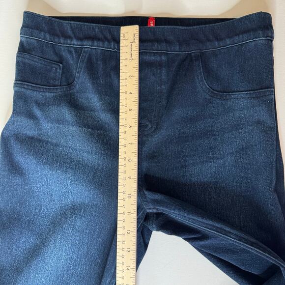Spanx Womens Jean-ish Pull On Ankle Leggings Twilight Rinse Sz L | Stretch Denim - Picture 14 of 16